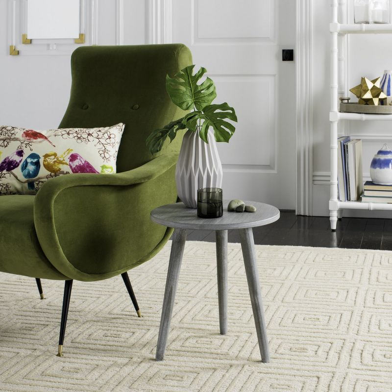 Orion Round Accent Table - ACC5700C - Slate/Grey - Safavieh