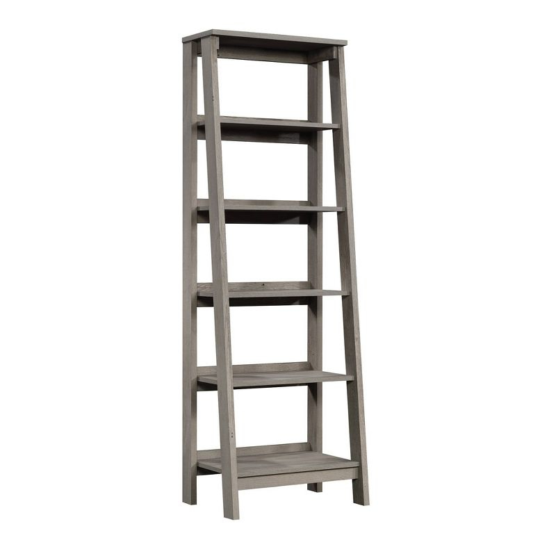 71.14" Trestle 5 Shelf Bookcase Mystic Oak - Sauder: Open Display, Fixed Shelves