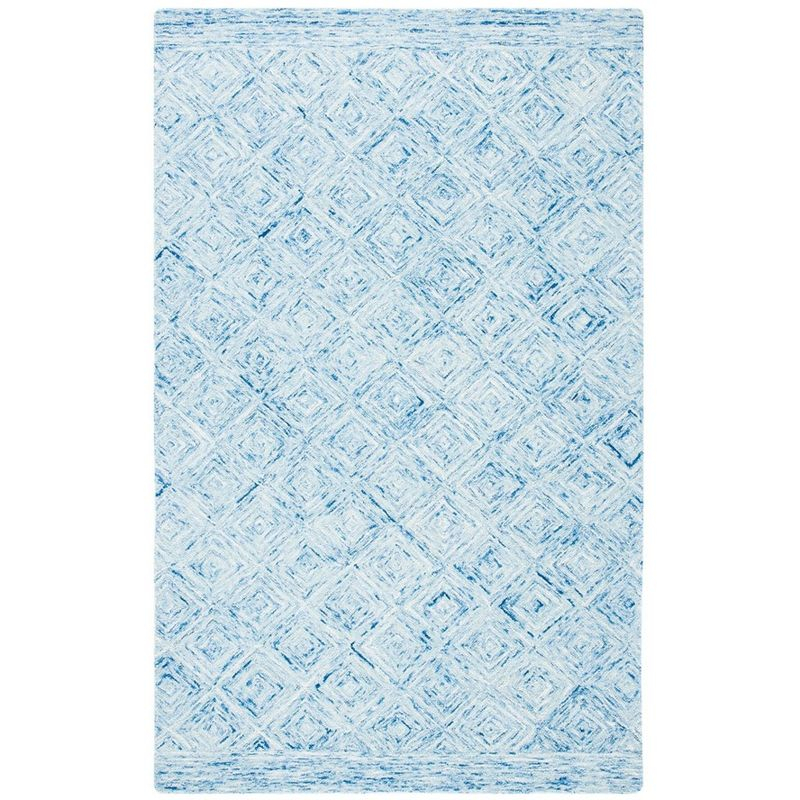 Ikat IKT704 Hand Tufted Area Rug - Blue - 3'x5' - Safavieh.