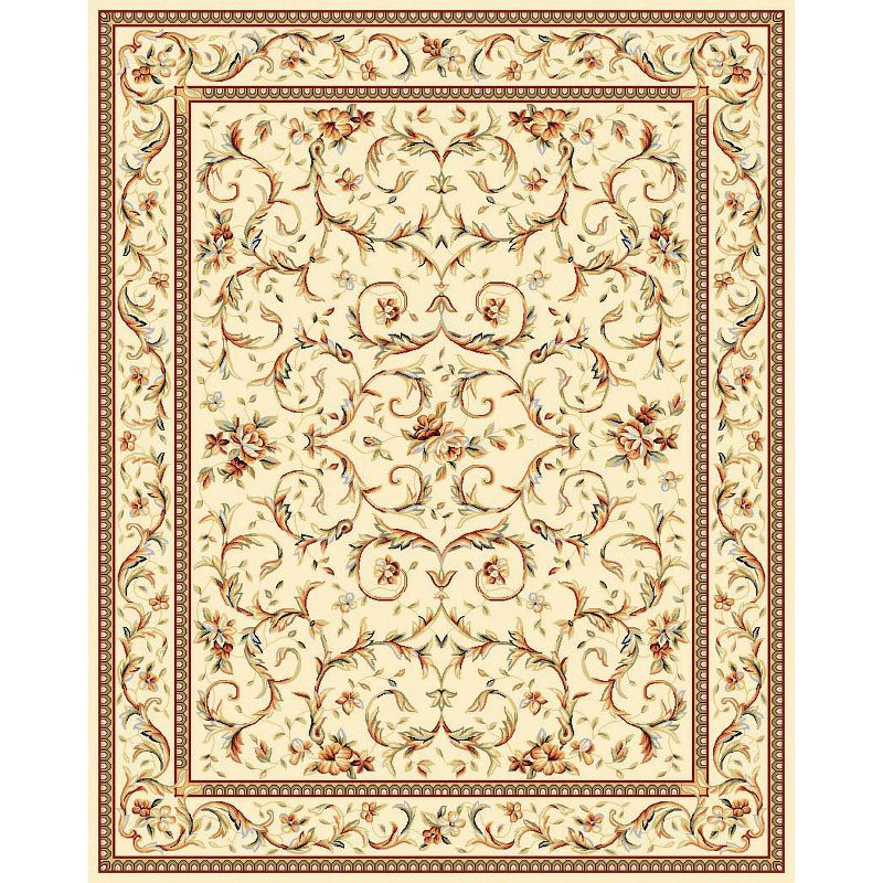 Lyndhurst LNH322 Power Loomed Area Rug - Ivory/Ivory - 8'x11' - Safavieh.