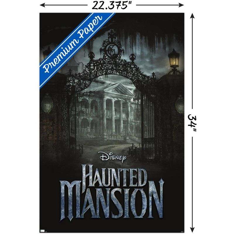 Trends International Disney Haunted Mansion - Mansion Unframed Wall Poster Print White Mounts Bundle 22.375" x 34"