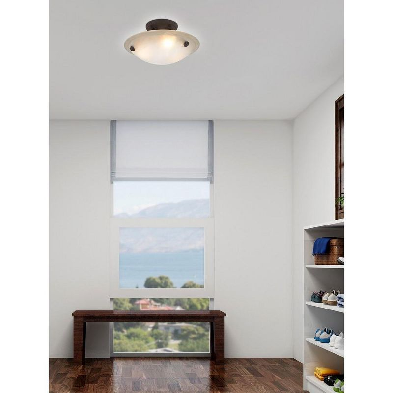 Livex Lighting Oasis 3 - Light Semi-Flush Mount in  Bronze