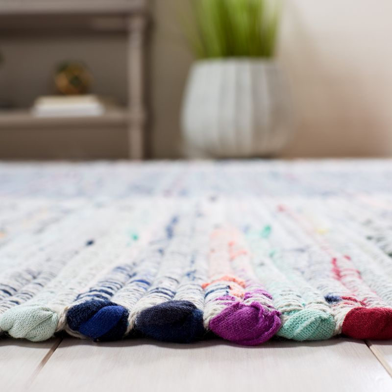 Rag Runner Rug RAR122 Hand Woven Runner Rug - Purple/Blue - 2'3"x9' - Safavieh.