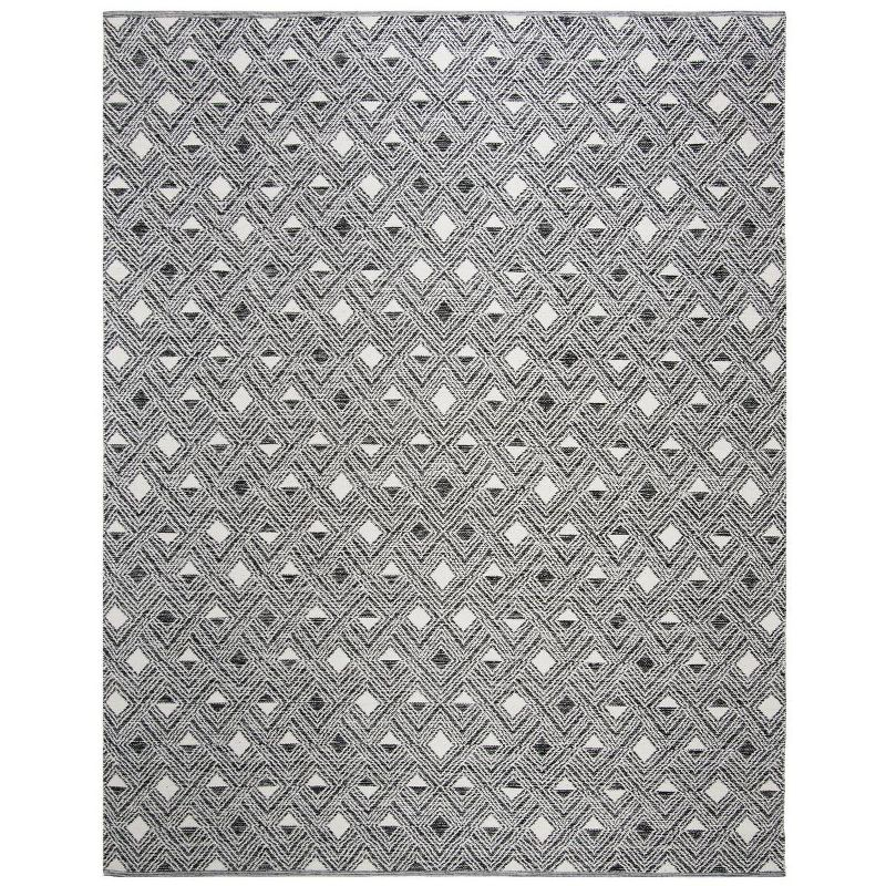 Montauk MTK614 Hand Woven Indoor Area Rug - Black/Ivory - 8'x10' - Safavieh.