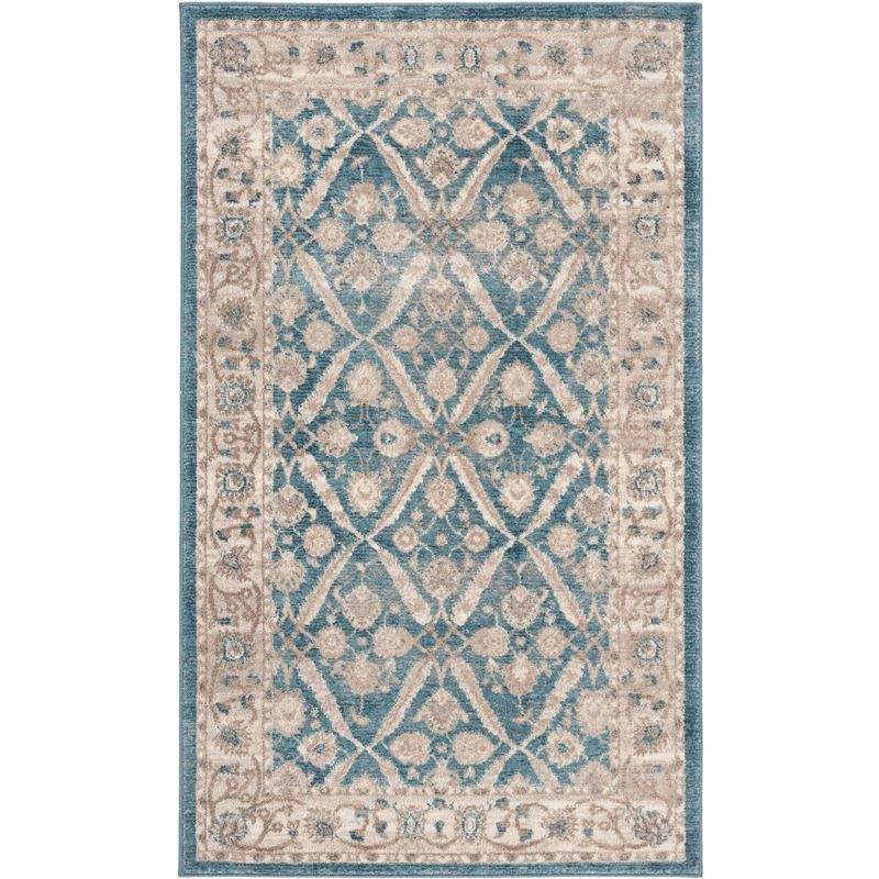Sofia SOF378 Power Loomed Area Rug - Blue/Beige - 3'x5' - Safavieh.