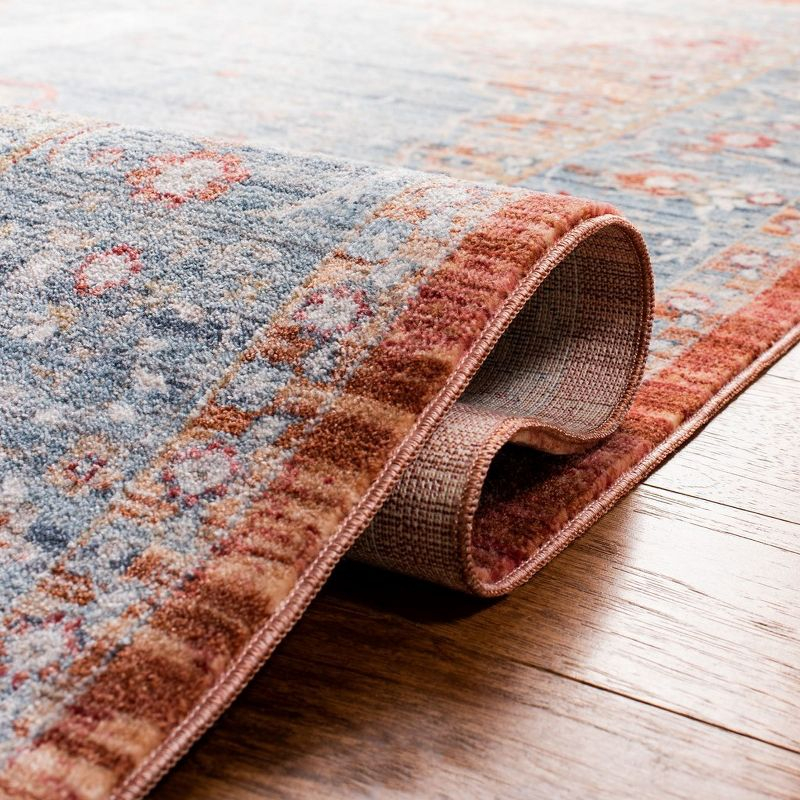 Kenitra KRA676 Power Loomed Area Rug - Blue/Red - 8'x10' - Safavieh.