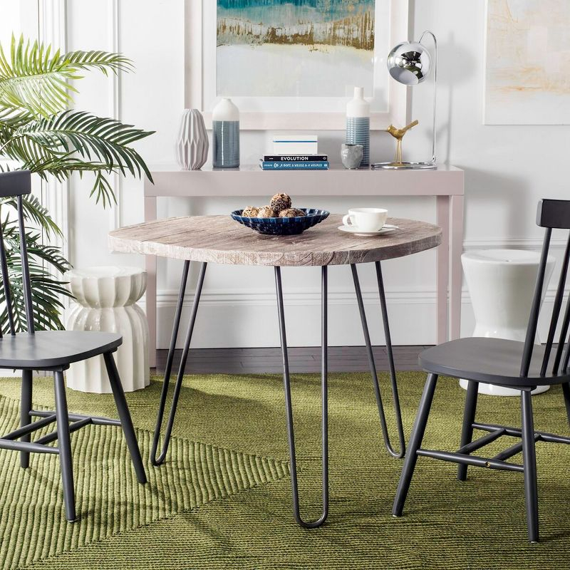 Mindy Dining Table - Natural/Grey - Safavieh
