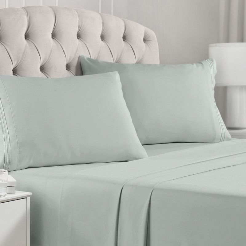 Mellanni Brushed Microfiber Sheet Set, Queen, Spa Mint, 4 Piece