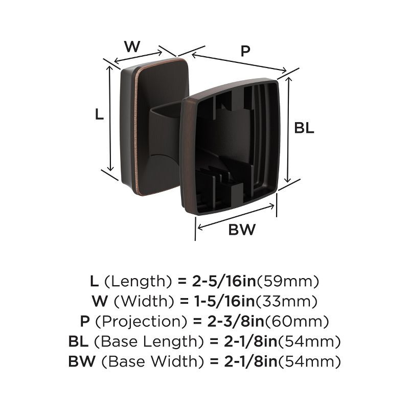 Amerock Revitalize Oil-Rubbed Bronze Single Prong Robe Hook