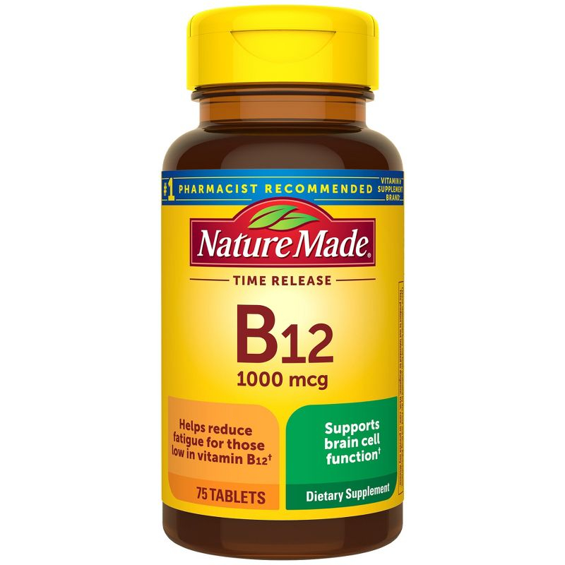 Nature Made Vitamin B12 1000 mcg, Energy Metabolism Support, Time Release Tablets - 75ct