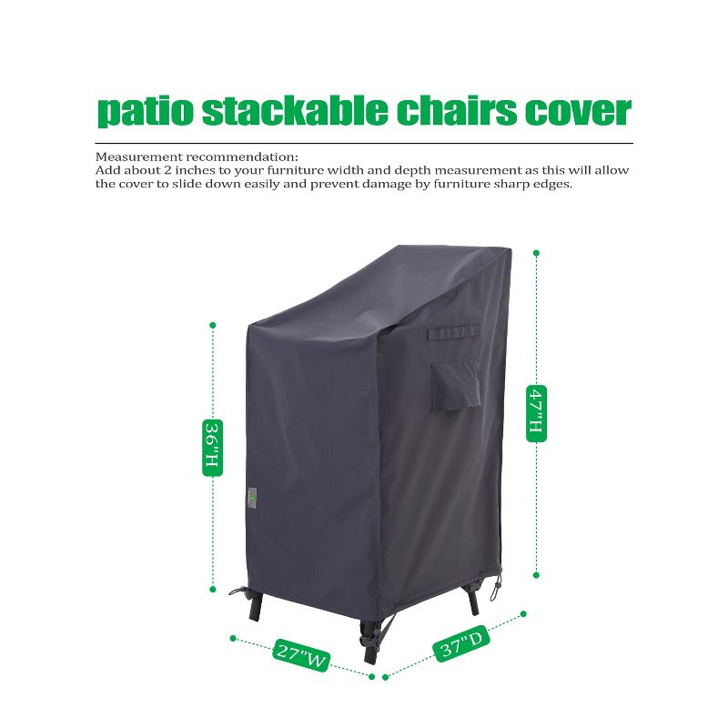 F&J Outdoors Premium Waterproof Outdoor Patio Chair Cover 27"W x 37"D x 47"H