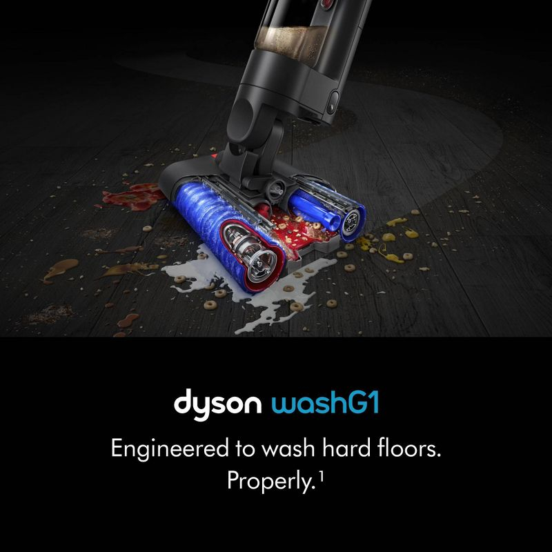 Dyson WashG1 Wet Cleaner Matte Black/Blue: Bagless, Battery-Powered, 4 Speeds, Hardwood & Hard Floor, 2-Year Warranty