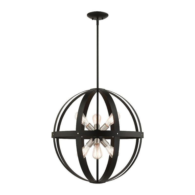 Livex Lighting Stoneridge 6 - Light Pendant in  Textured Black