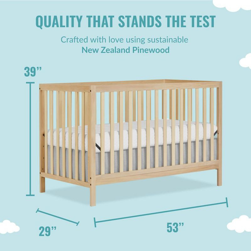 Dream On Me Greenguard Gold & JPMA Certified Synergy 5 in 1 Convertible Crib, Natural