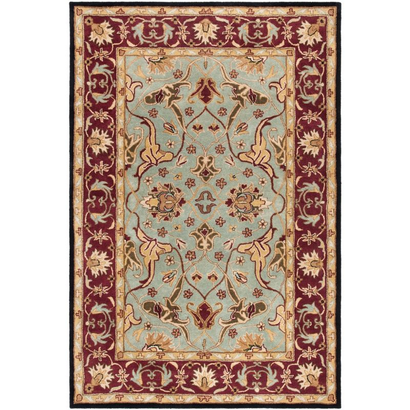 Heritage HG794 Hand Tufted Area Rug - Light Blue/Red - 6'x9' - Safavieh.