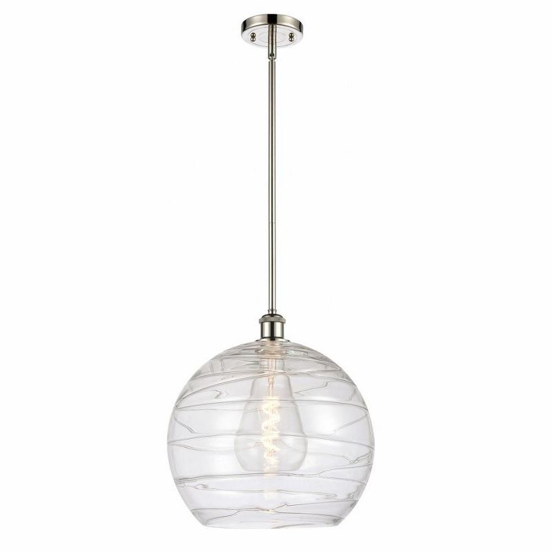 Athens Deco Swirl 1 - Light Single Drop Pendant Pendant