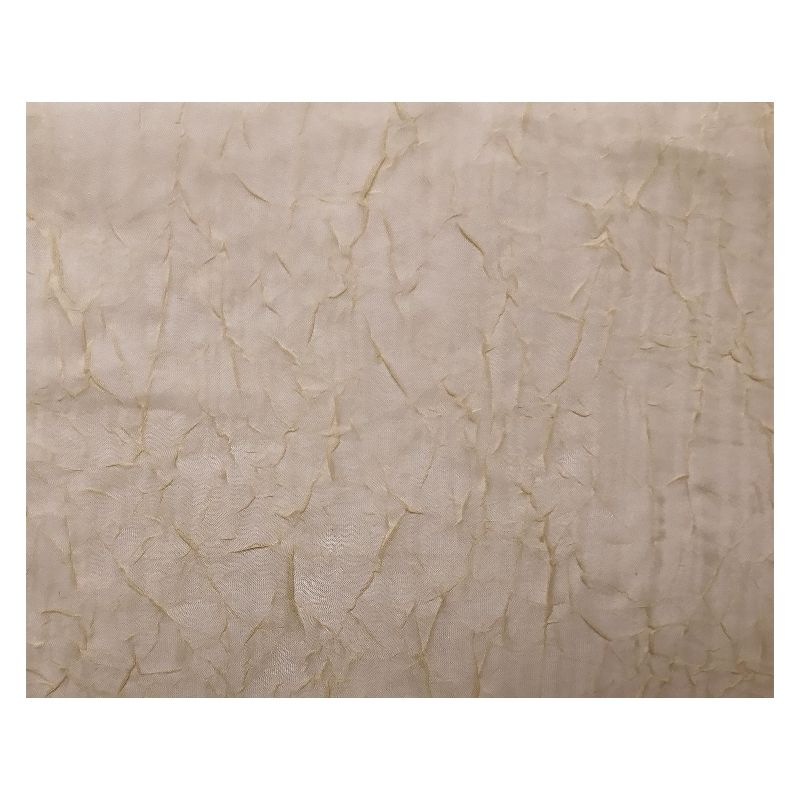 24"x51" Erica Crushed Sheer Voile Beaded Ascot Curtain Valance Taupe - No. 918