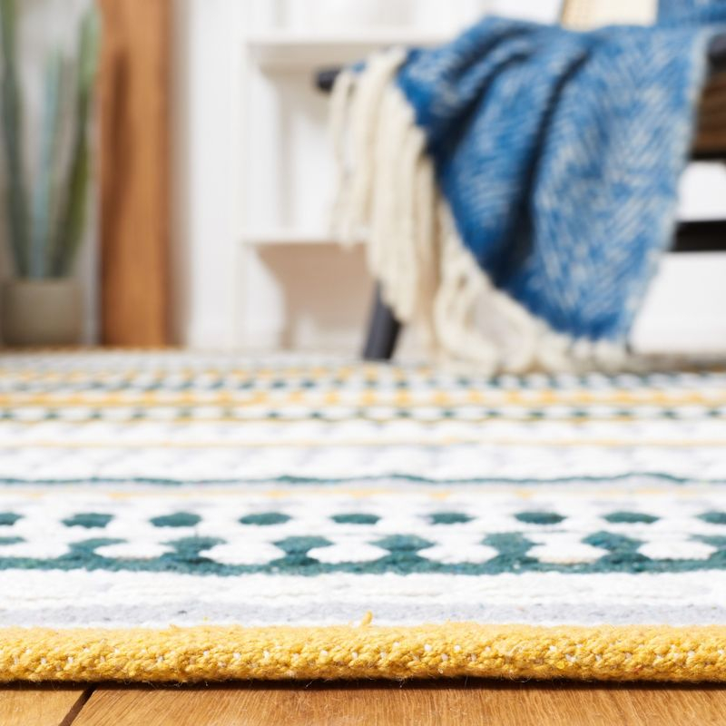 Montauk MTK451 Hand Woven Area Rug - Yellow/Ivory - 6'x6' - Safavieh.