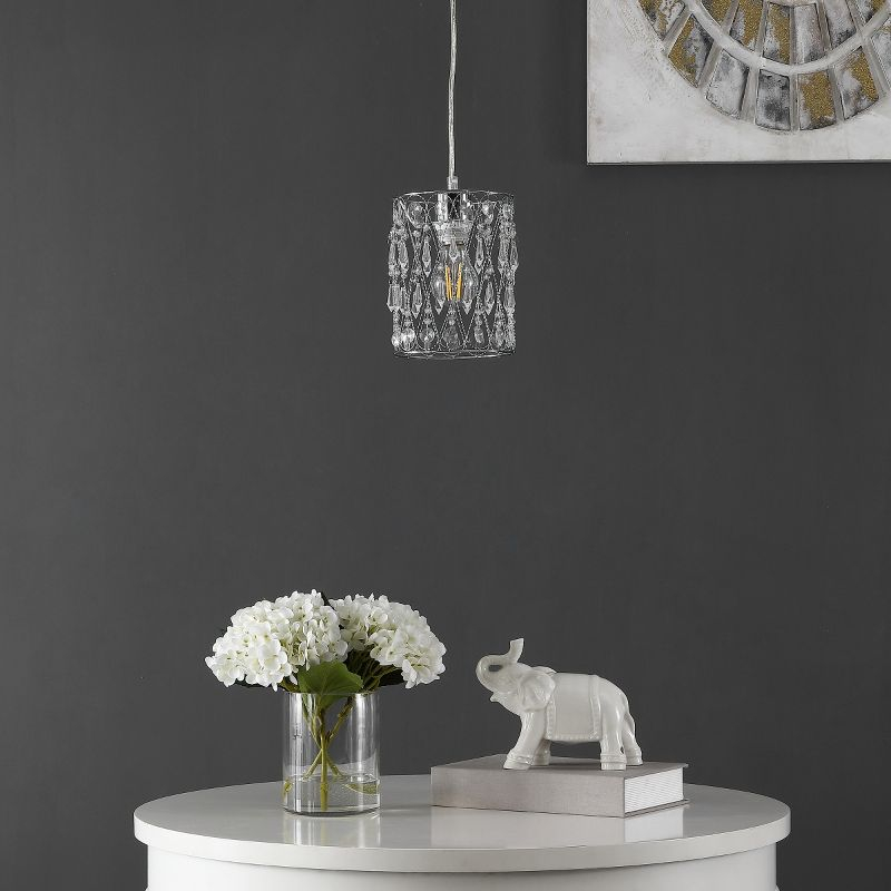 Vega Chandelier - LIT4442 - Clear/Chrome - Safavieh