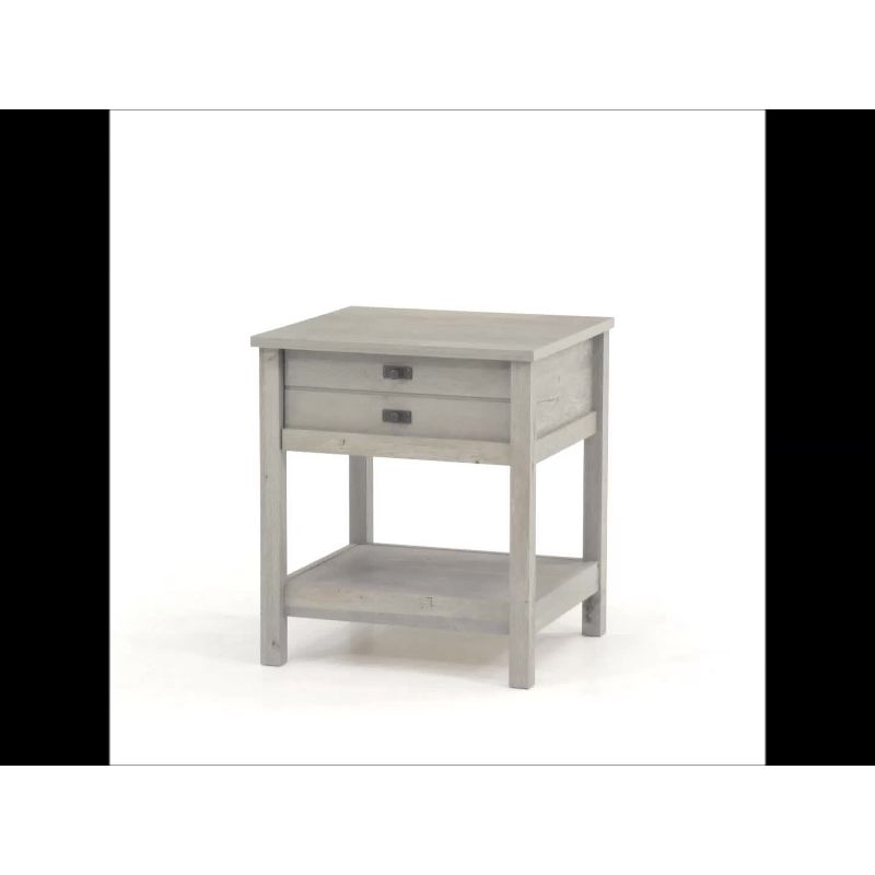 Cottage Road Nightstand Soft White - Sauder: Farmhouse Style, 1 Drawer & Open Shelf