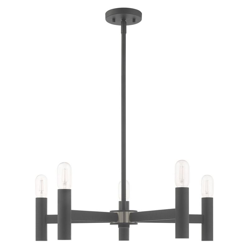 Livex Lighting Copenhagen 5 - Light Chandelier in  Scandinavian Gray