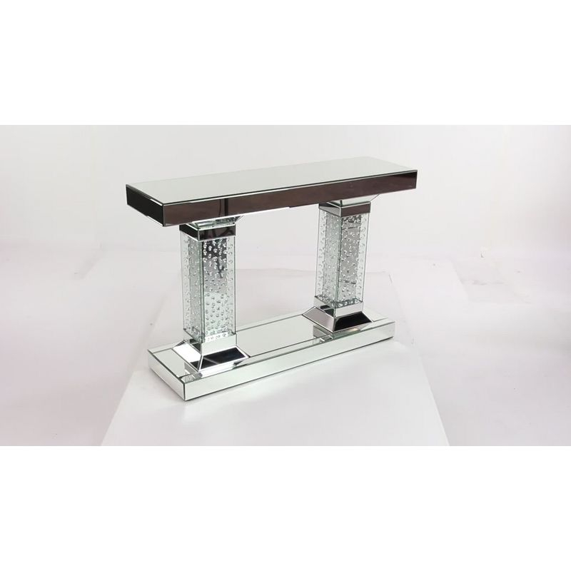 Olivia & May Glam Wood Console Table Clear