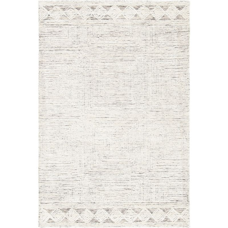 Abstract ABT349 Hand Tufted Area Rug - Ivory/Grey - 8' X 10' - Safavieh.