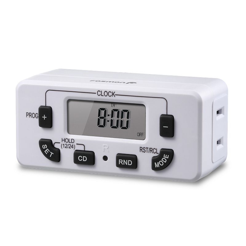 Fosmon Timer for Outlet, [ELT Listed] Light Timer for Lamps Indoor, Timer Outlet For Electrical, Programmable with 10 Program