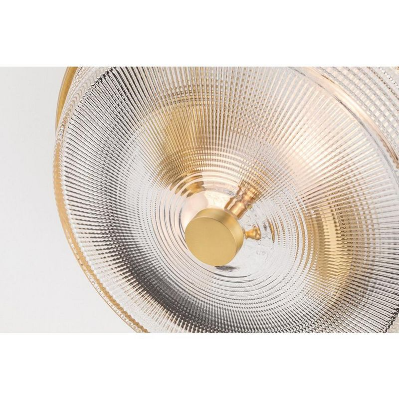 Mitzi Lacey 2 - Light Flush Mount in  Polished Nickel Clear Glass Shade  Shade