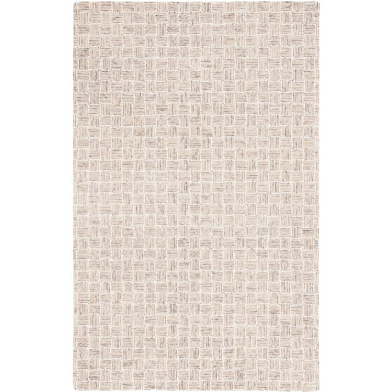 Micro-Loop MLP537 Hand Tufted Indoor Accent Rug - Taupe/Ivory - 4'x6' - Safavieh
