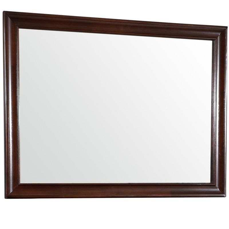 Passion Furniture LaVita 45 in. x 33 in. Modern Rectangle Framed Cappuccino Dresser Mirror