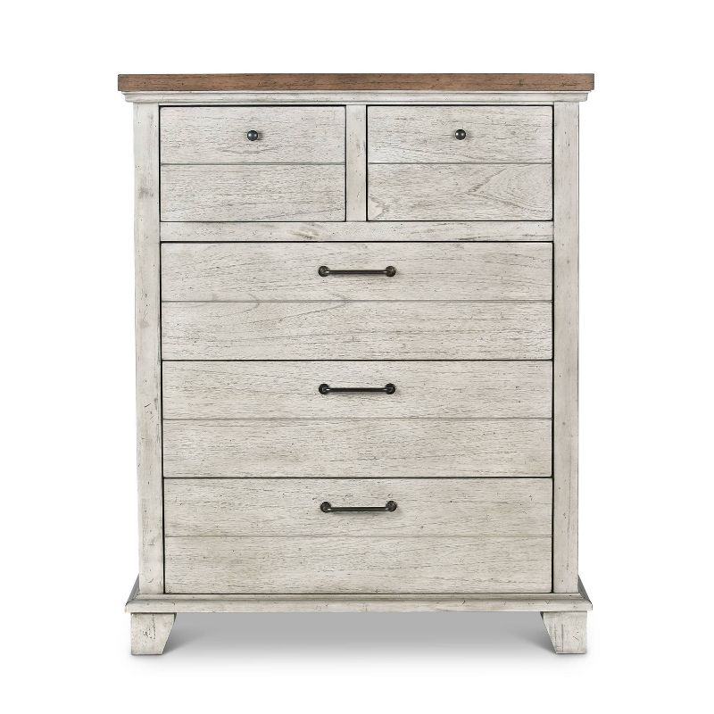 Bear Creek 5 Drawer Chest Rustic Ivory/Honey - Steve Silver Co.