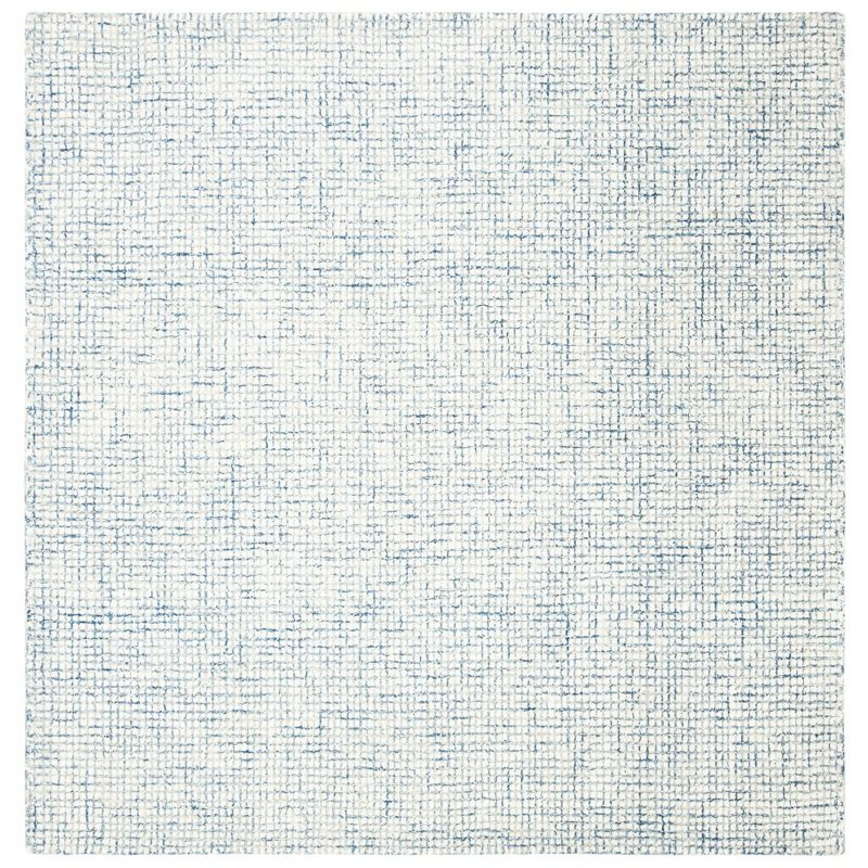 Abstract ABT470 Handmade Indoor Area Rug - Ivory/Blue - 8'x8' - Safavieh