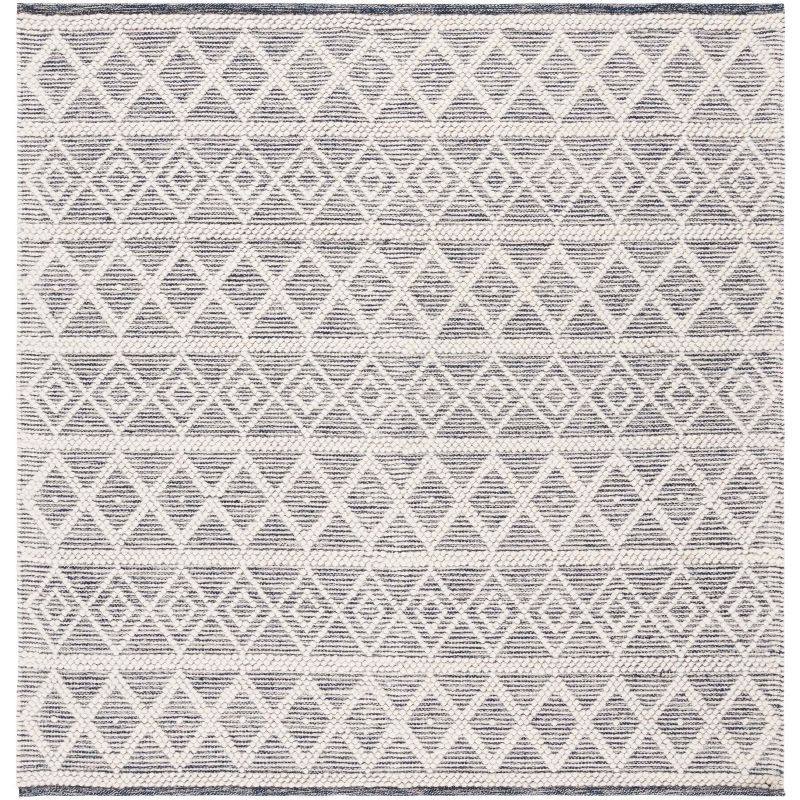 Natura NAT827 Hand Woven Area Rug - Ivory/Navy - 6'x6' - Safavieh.