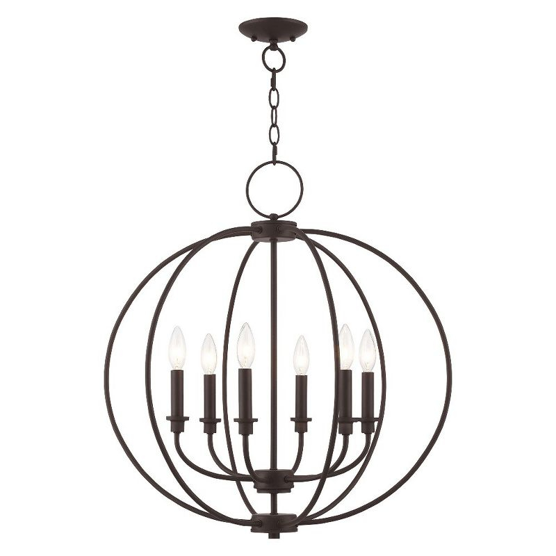 Livex Lighting Milania 6 - Light Chandelier in  Bronze