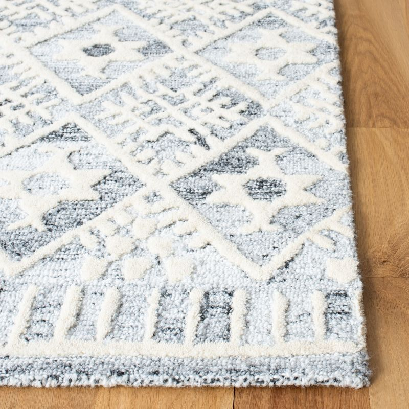 Roslyn ROS803 Hand Tufted Area Rug - Grey/Ivory - 5'x8' - Safavieh.
