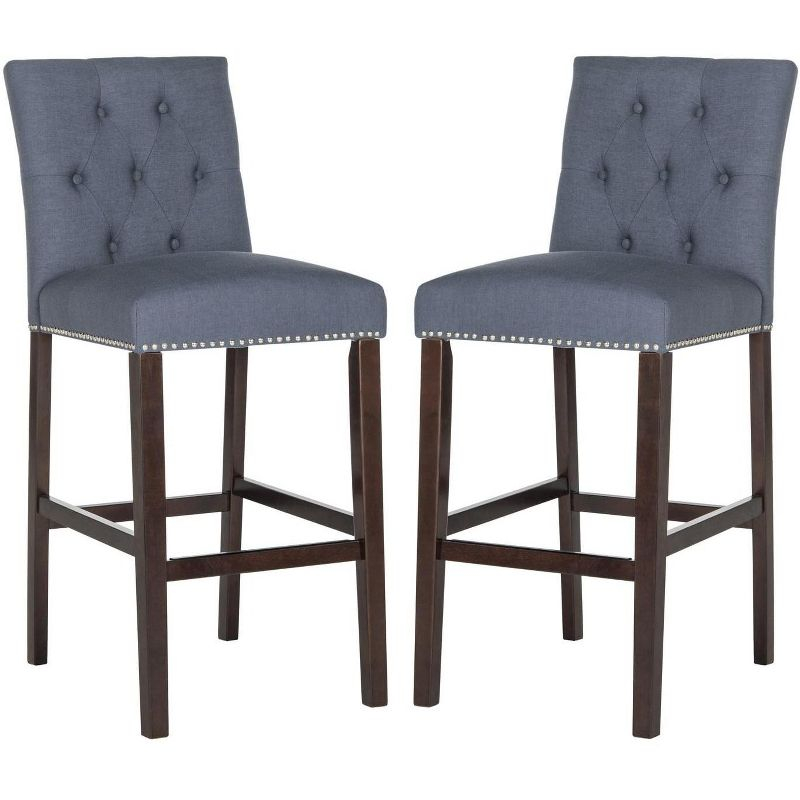 Norah Bar Stool (Set of 2) - FOX6210 - Navy - Safavieh Couture
