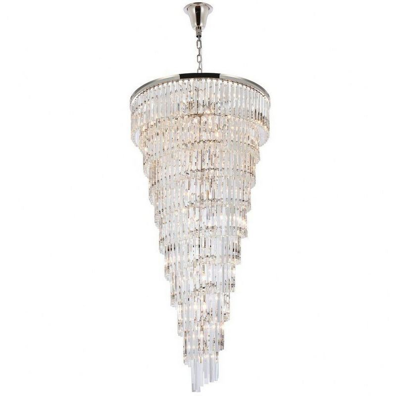 Elegant Lighting Sydney 42 - Light Chandelier in  Polished Nickel