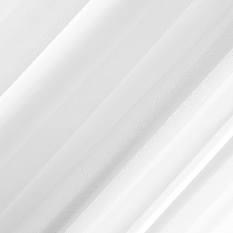 84"x59" Emily Sheer Voile Grommet Top Curtain Panel White - No. 918: Sheer Curtain Panels, Indoor Use, Machine Washable