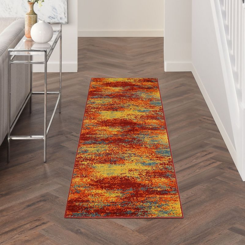 Nourison Nourison Essentials 2' x 6' Flame Modern Rug