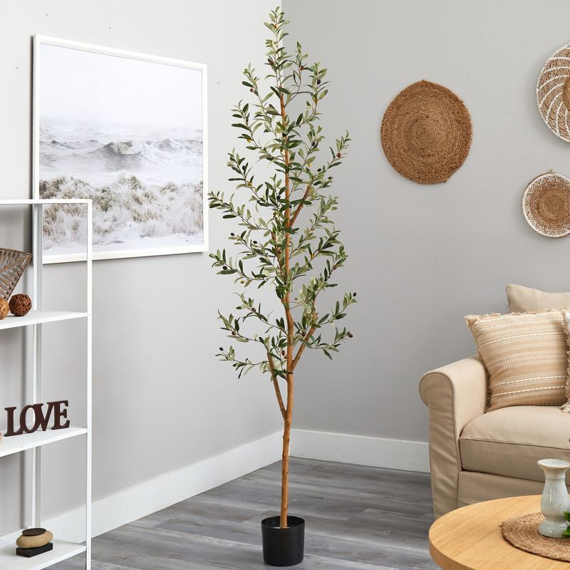Nearly Natural 82-in Artificial Olive Tree