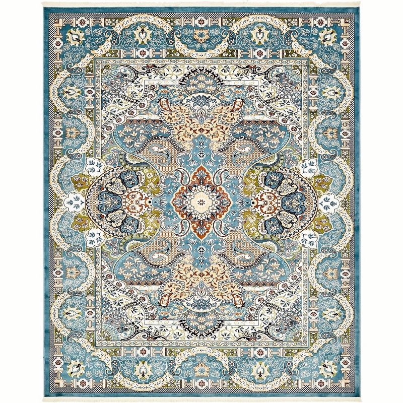 Unique Loom Narenj Collection Area Rug - Glasgow (8'  x 10' Rectangle Blue/Black)