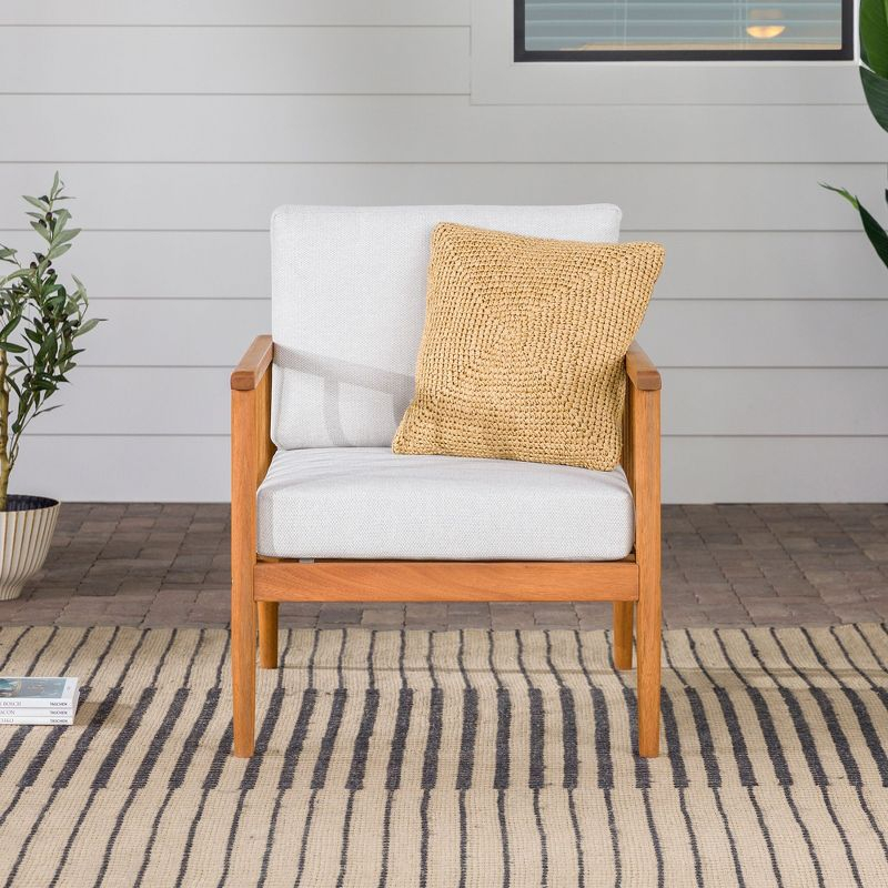 Osparple Contemporary Outdoor Patio Chairs Patio Accent Chair Lounge Chair for Living Room, Sunroom, or Patio Relaxation, Brown
