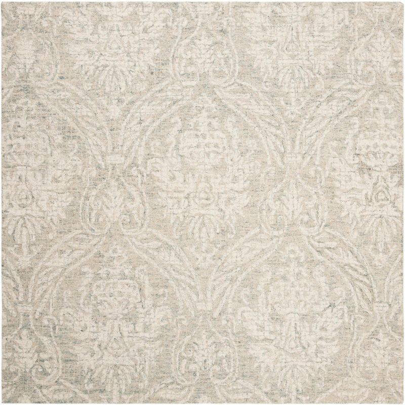 Rosemarie Abstract Handmade Tufted Wool Gray/Ivory Area Rug