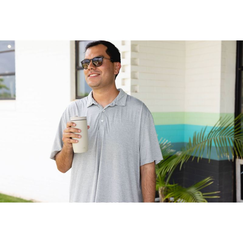 Simple Modern Voyager 16oz Stainless Steel Travel Mug: Insulated Flip Lid, Dishwasher-Safe, Off-White, All Ages