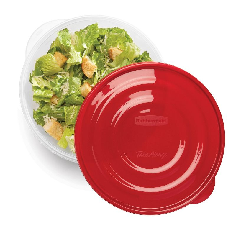 Rubbermaid TakeAlong 15.7 Cup Plastic 2pk Serving Bowls Clear: BPA-Free Food Storage Containers, Microwave & Freezer Safe