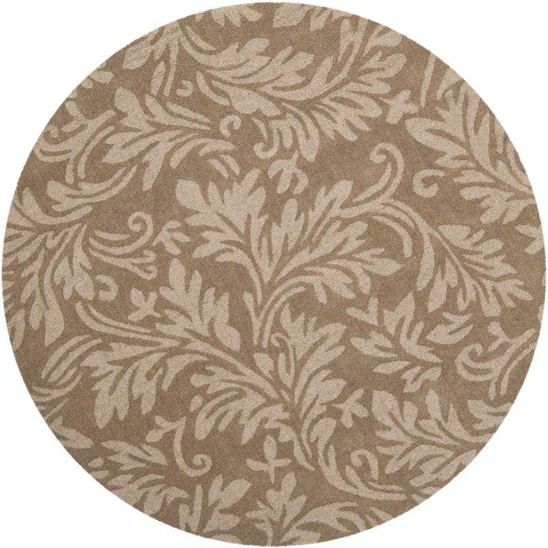 Impressions IM344 Hand Loomed Area Rug - Brown - 5' round - Safavieh.