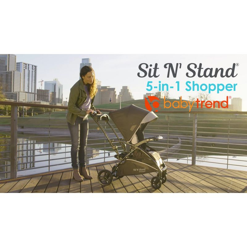 Baby Trend Sit N' Stand 5-in-1 Shopper Stroller Travel System - Gray