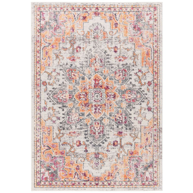 Madison MAD473 Power Loomed Indoor Area Rug - Beige/Orange - 5'3"x7'6" - Safavieh