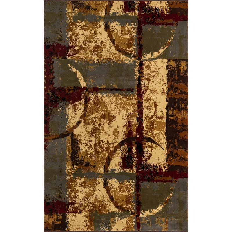 Unique Loom Barista Collection Area Rug - Catuai (5' 3" x 8' Rectangle Multi/Brown)